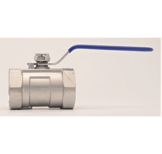 Stainless Steel Ball Valve With Reduced Bore, One-piece, Threaded 1 1/4”