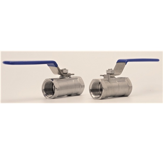 Stainless Steel Ball Valve With Reduced Bore, One-piece, Threaded  1/2”