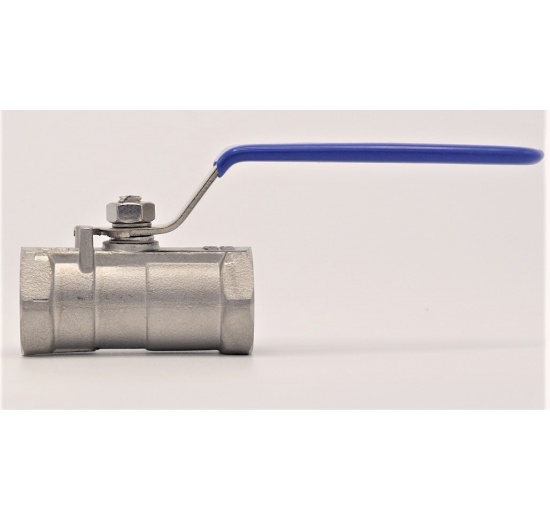 Stainless Steel Ball Valve With Reduced Bore, One-piece, Threaded 1/2”