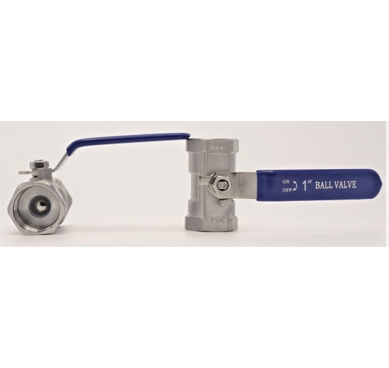 Stainless Steel Ball Valve With Reduced Bore, One-piece, Threaded  1”