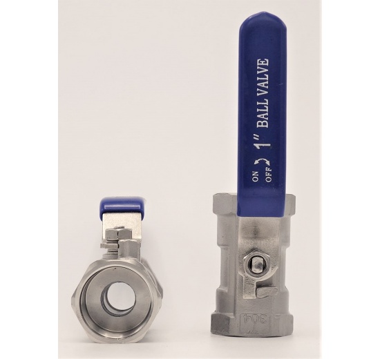 Stainless Steel Ball Valve With Reduced Bore, One-piece, Threaded  1”