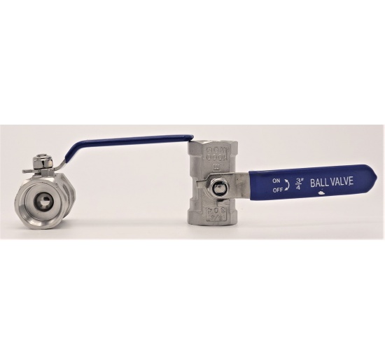 Stainless Steel Ball Valve With Reduced Bore, One-piece, Threaded  3/4”