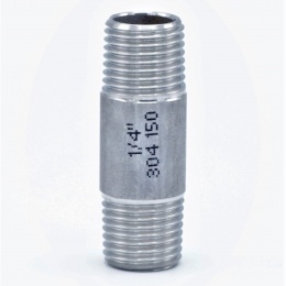Stainless Steel Barrel Nipple, type 310, thread 1/4"