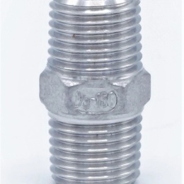 stainless steel Barrel Nipple With Hexagon / type 340 | 1/4"