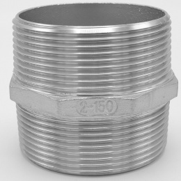 stainless steel  Barrel Nipple With Hexagon / type 340 | 2"