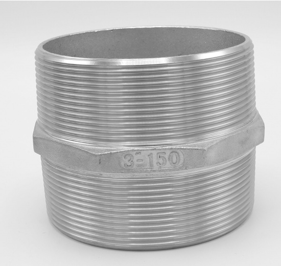 stainless steel Barrel Nipple With Hexagon / type 340, 3"