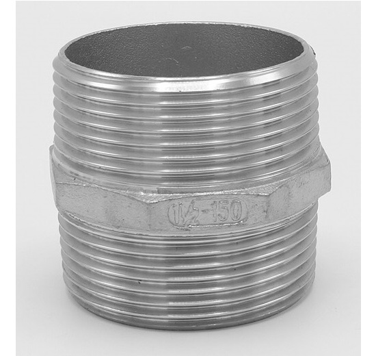 stainless steel Barrel Nipple With Hexagon / type 340 6/4"