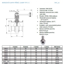 stainless steel butterfly valve Clamp DN80_180 - data sheet