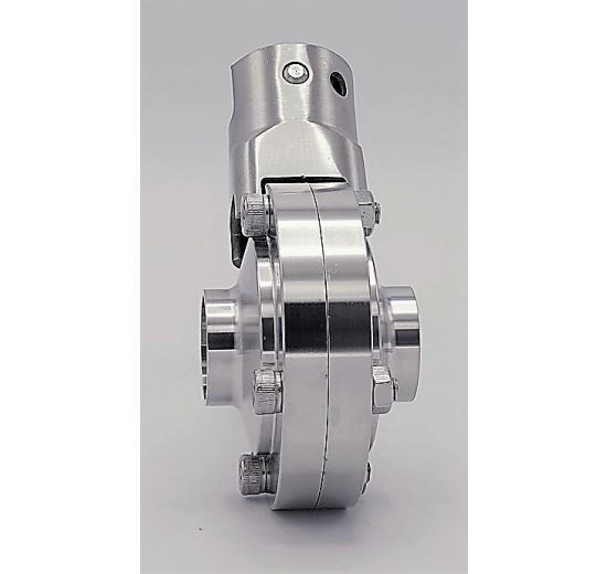 Stainless steel butterfly valve, DN25 welded type S-S