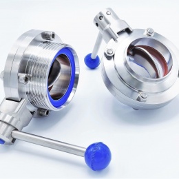 Stainless Steel Butterfly Valve, threaded / welded DN65