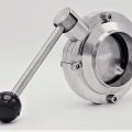 Stainless steel butterfly valve, welded DN 80 type S-S
