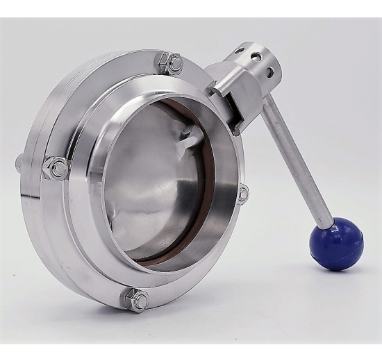 Stainless Steel Butterfly Valve, Welded, type S-S DN100