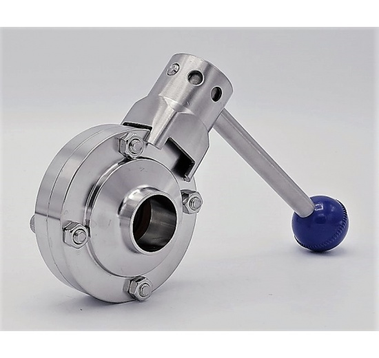 Stainless steel butterfly valve, welded type S-S DN25
