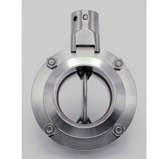 Stainless steel butterfly valve, welded type S-S DN65