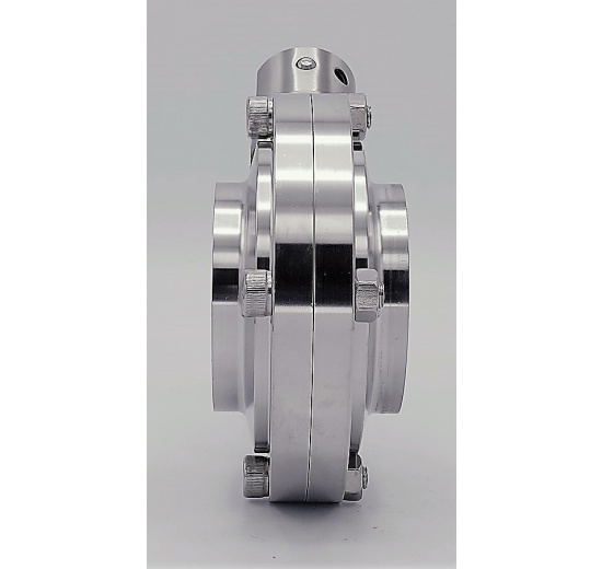 Stainless steel butterfly valve, welded type S-S DN65