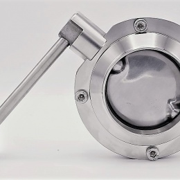 Stainless steel butterfly valve, welded type S-S DN80