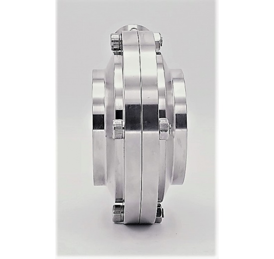 Stainless steel butterfly valve, welded type S-S DN80