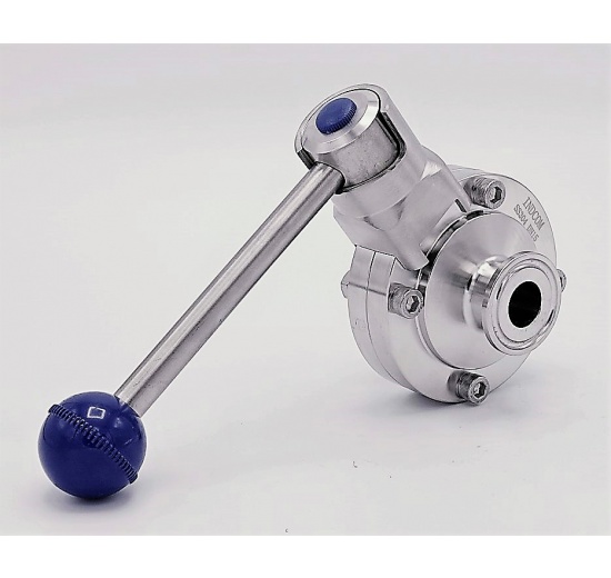 Stainless steel butterfly valves, CLAMP DN15 (collar 34mm)