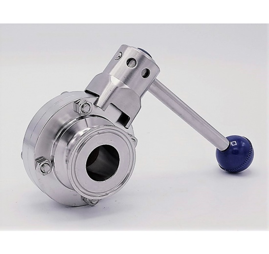 Stainless steel butterfly valves, CLAMP type C-C DN25 (collar 50.5mm)