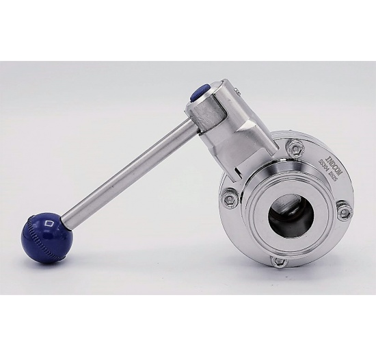 Stainless steel butterfly valves, CLAMP type C-C DN25 (collar 50.5mm)