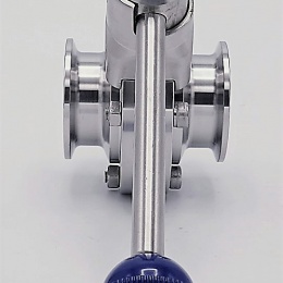 Stainless steel butterfly valves, CLAMP type C-C DN25