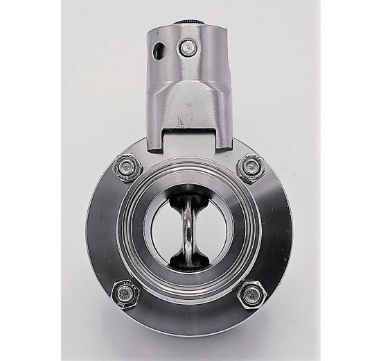 Stainless steel butterfly valves, CLAMP type C-C DN32 (collar 50.5mm)