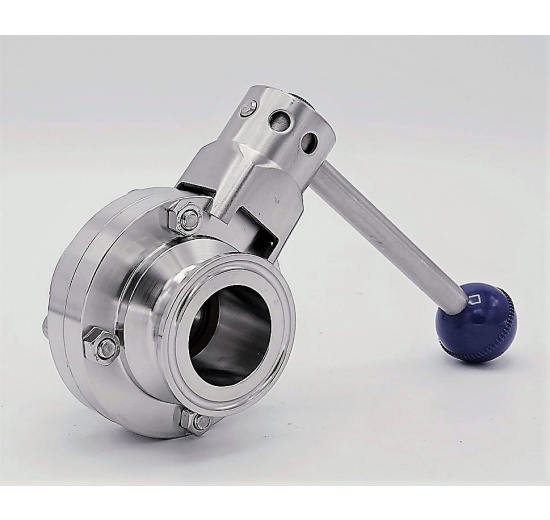 Stainless steel butterfly valves, CLAMP type C-C DN32 (collar 50.5mm)