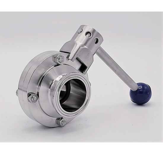 Stainless steel butterfly valves, CLAMP type C-C DN40 (collar 50.5mm)