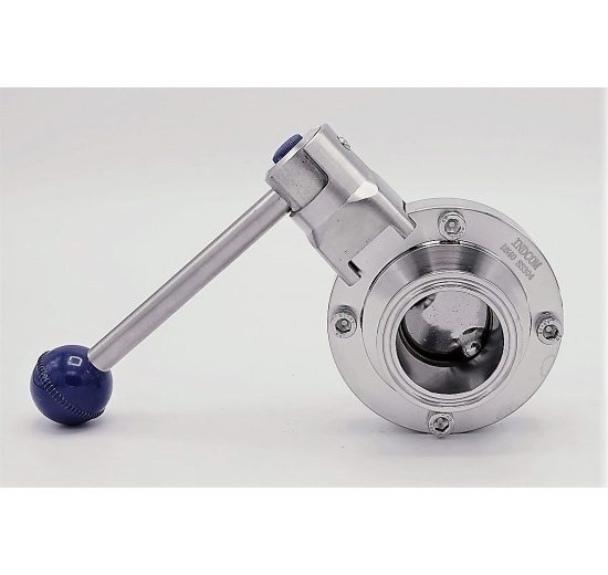 Stainless steel butterfly valves, CLAMP type C-C DN40 (collar 50.5mm)