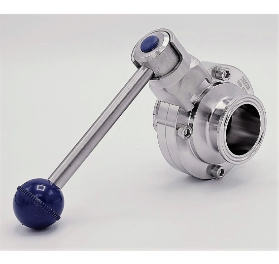 Stainless steel butterfly valves, CLAMP type C-C DN40 (collar 50.5mm)