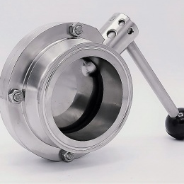 Stainless steel butterfly valves, CLAMP type C-C DN80_180 (collar 106mm)