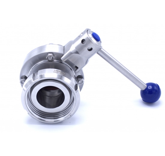 Stainless steel butterfly valves with sanitary union DIN 11851| DN15-DN65