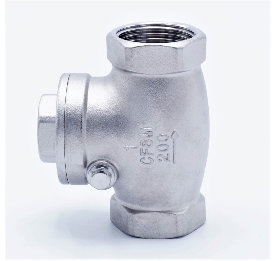 Stainless steel check valve, floating, threaded, 1"