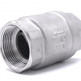 Stainless steel check valve, thread type 1 1/4”