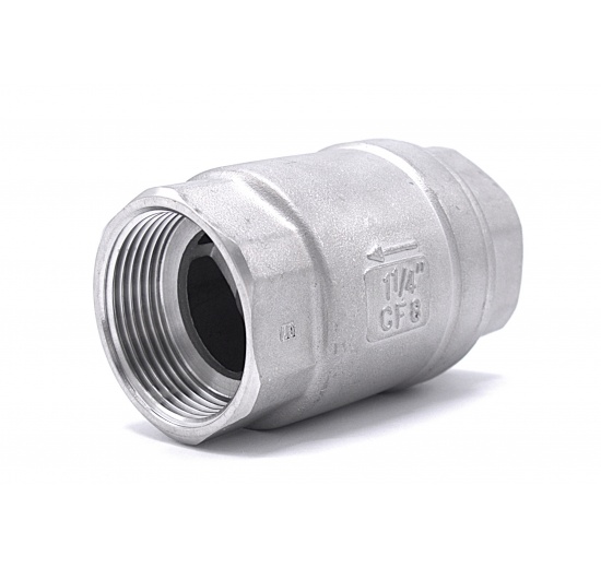 Stainless steel check valve, thread type 1 1/4”