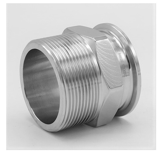 Stainless steel Clamp Threaded Adapter DN50_Outer Thread 2"(K64)