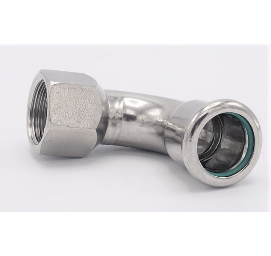 stainless steel Elbow 90°, Press Fitting, F/internal thread 18 mm_3/4"
