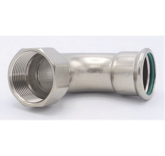 stainless steel Elbow 90°, Press Fittings, F/internal thread 35 mm_1 1/4"