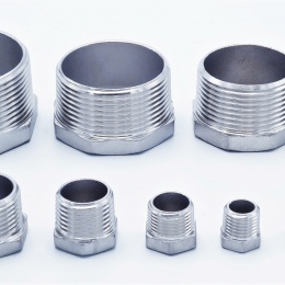 Stainless steel end cap, male thread, type 330