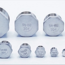 Stainless steel end cap, male thread, type 330