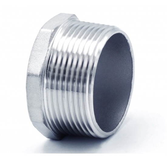 Stainless steel end cap, male thread, type 330