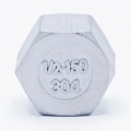 Stainless steel end cap, threaded, type 326 1/2"