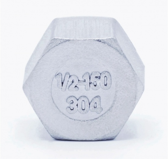 Stainless steel end cap, threaded, type 326 1/2"