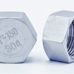 Stainless steel end cap, threaded, type 326 1"