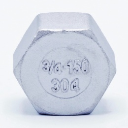 Stainless steel end cap, threaded, type 326 3/4"