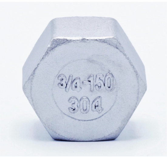 Stainless steel end cap, threaded, type 326 3/4"