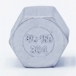 Stainless steel end cap, threaded, type 326 3/8"