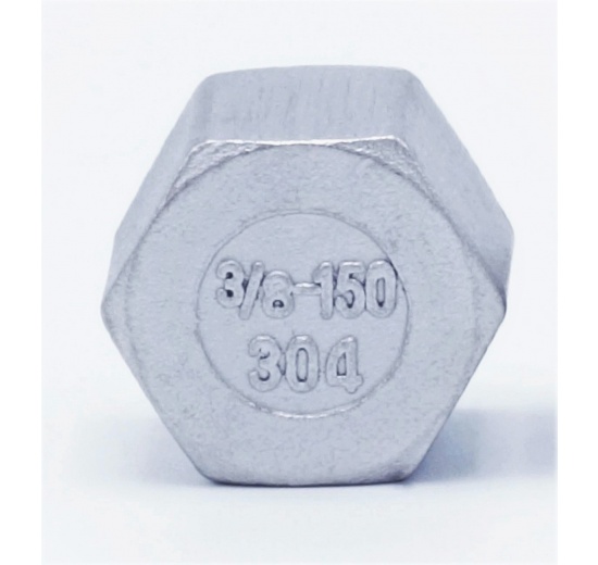 Stainless steel end cap, threaded, type 326 3/8"