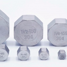 Stainless steel end cap, threaded, type 326 female thread