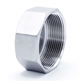 Stainless steel end cap, threaded, type 326